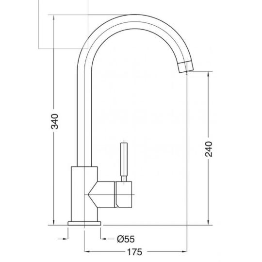 bugnatese kobuk 2217 magas mosdo furdo furdoszoba konyha matt fekete feher nikkel mosogato csaptelep krom csap modern design minimal szaniter.JPG